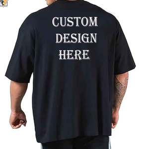 260 GSM Heavy Weight <b>Box</b> Fit 100% Cotton <b>Drop</b> Shoulder Oversized Cropped Boxy T Shirts for Men Blank Cotton Street Wear Tshirt - Product Image 2