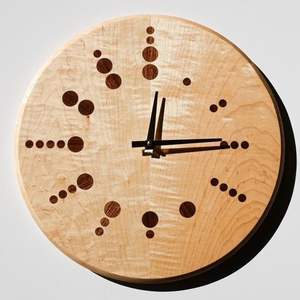 RUSTIC CUSTOMIZED WOODEN WALL CLOCK FOR ELEGANT HOME DECOR MODERN Bamboo <b>Body</b> with Natural Rosh for Wedding Occasions - Product Image 1