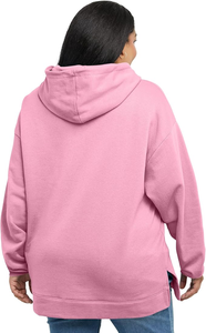 Sweat à capuche polaire grande taille rose de haute qualité pour femmes avec poche kangourou Style Vintage personnalisé pour la saison d'hiver prix de gros - Product Image 2