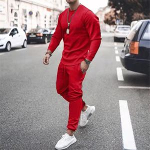 Ensemble de survêtement pour homme en coton et polyester avec logo personnalisé, taille plus, écologique, imprimé numériquement, vêtements de sport pour l'entraînement physique - Product Image 6