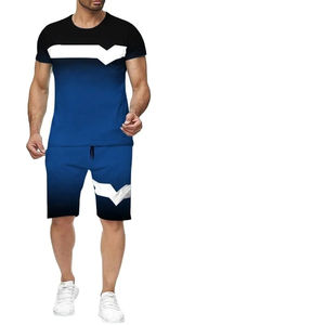 Conjunto de Pantalones Cortos de Verano para Hombre al por Mayor, Nuevo Diseño Personalizado con Logotipo Impreso, Conjunto de Camiseta y Pantalones Cortos para Hombre, Ropa Casual - Product Image 5