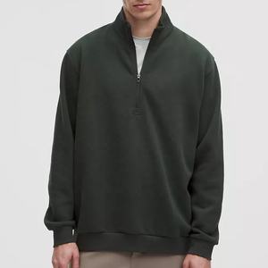 เสื้อฮู้ดผู้ชายแบบสวมหัวไม่มีเชือก20% ผ้าฝ้าย80% หนักผ้าโพลีเอสเตอร์สีทึบสำหรับฤดูหนาว - Product Image 1