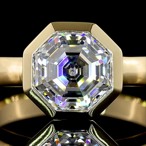 Bague de fiançailles solitaire en argent 925 avec diamant de laboratoire de forme octogonale de 2,01 carats, bijoux de mariée élégants, classique, à griffes - Product Image 2