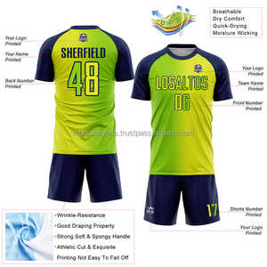 Uniforme de fútbol duradero hecho en fábrica al por mayor con logotipo privado personalizado con tecnología de sublimación - Product Image 3