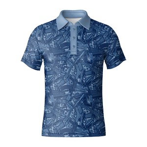 Polo de Golf personalizado para hombre, ropa deportiva de algodón 100%, característica antiarrugas, patrón sólido, logotipo bordado, Jersey, ropa de Golf - Product Image 4