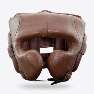 Protège-tête de boxe en cuir texturé en peau de mouton véritable, vêtements de sport, pratique et compétition, protège-tête unisexe - Product Image 2