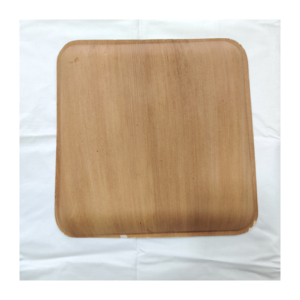 Assiettes en bambou carrées de 10 pouces de haute qualité assiettes en bois de feuille de palmier Areca biodégradables et jetables pour les fêtes d'événements d'entreprise - Product Image 4