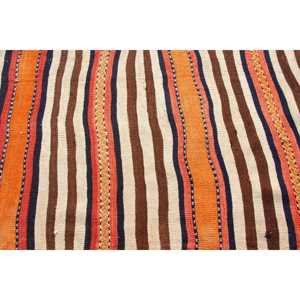 Alfombra turca de 3.3x11.7 pies, alfombra vintage tipo pasillo, alfombra con diseño de plantas y árboles marrones - Product Image 4