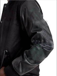 Veste universitaire d'hiver élégante taille XL pour hommes Logo côtelé personnalisé imprimé tissu polaire durable nouveau design veste de baseball décontractée - Product Image 3