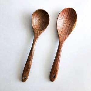 cookware <b>accessories</b> 3 pc <b>set</b> wooden spoons WOODEN SALAD SERVER <b>SET</b> OF 2 HAND MADE UNIQUE KETCHENWAR - Product Image 5
