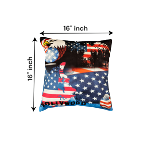 Fundas de Almohada Decorativas Cuadradas Multicolores de 16x16 con Estampado de Bandera de EE. UU. Hechas a Mano, Juego de Almohadas Decorativas 3D Multicolores para Sofá y Cama - Product Image 3