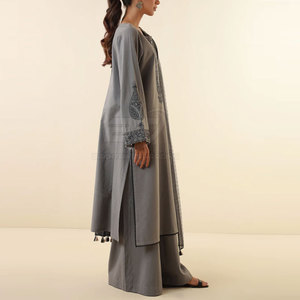 Traje Bordado Elegante de Diseño Personalizado en Talla Adulta con Dupatta, Traje Pakistaní de 3 Piezas para Mujer al por Mayor - Product Image 5