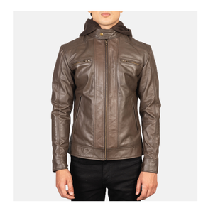 Chaqueta de cuero de alta calidad para hombre 2023, nuevo diseño, ropa de invierno de moda ajustada, venta al por mayor - Product Image 3