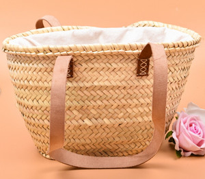 Customized Women's Casual Boho Tote Beach <b>Bag</b> Handmade French Basket Handbag with Embroidery Decoration Beach <b>Straw</b> Shoulder <b>Bag</b> - Product Image 1