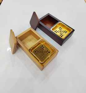 Brûleur d'encens en bois et en métal, brûleur d'encens Bakhoor en métal pour la décoration de la maison, design haut de gamme, très vendu en Inde 2025 - Product Image 2