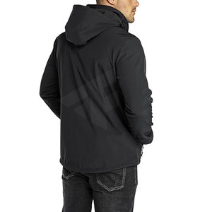 Vente en gros de logo personnalisé veste Softshell en polyester respirant avec capuche col rond style de rue pour la saison d'hiver à l'extérieur - Product Image 2