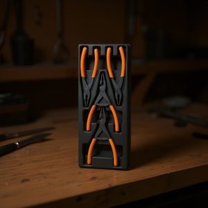 Boîte thermoformée rigide avec pinces assorties pour l'organisation des outils - Product Image 3