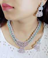 Parure de bijoux indiens plaqués or de qualité supérieure, résistante au ternissement, collier et boucles d'oreilles pour mariage, fiançailles et soirée