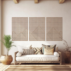 Arte de pared con aspecto de montaña de diseño único hecho a mano indio para decoración de pared del hogar MDF corte láser diseño personalizado elegante los mejores precios - Product Image 6