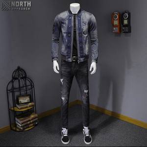 Blousons en jean pour hommes de haute qualité, très demandés, avec logo personnalisé, col rabattable, respirants, pour l'hiver, service OEM/ODM, style décontracté - Product Image 5