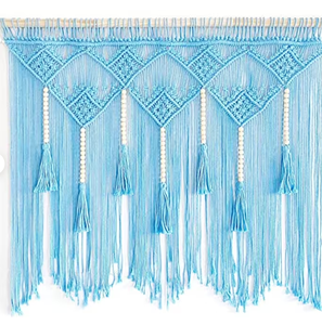 Macramé tête de lit macramé mur cintre Boho mur Art tapisserie fenêtre rideaux porte rideau | grand mariage toile de fond tenture murale - Product Image 1
