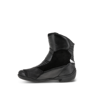 For <b>Women's</b> Sport-Touring Stella Valencia Knee-High <b>Winter</b> <b>Boots</b> Genuine <b>Leather</b> PVC Insole Zip Button Closures Black - Product Image 4