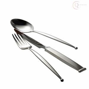 Juego de Cubiertos de Diseño Clásico para Mesa de Comedor |   Juego de Cubiertos de Acero Inoxidable Duradero, Cuchara, Tenedor y Cuchillo - Product Image 3