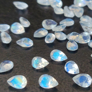 Piedra lunar de arcoíris Natural corte de pera 6x9mm facetado azul fino llamativo calidad AAA-piedra lunar de arcoíris llamativa azul superior piedra preciosa suelta - Product Image 1
