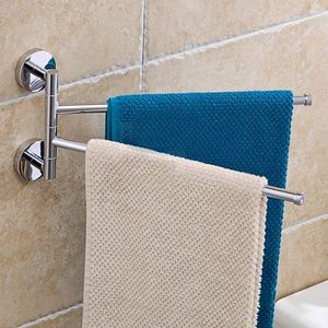 Pratici accessori da bagno a parete 38X15 cm portasciugamani in acciaio inossidabile cromato con 2 barre per il bagno - Product Image 3