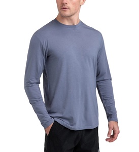 Camiseta Deportiva de Manga Larga para Hombre con Logotipo Personalizado, de Poliéster y Elastano, de Secado Rápido, para Correr, Hacer Ejercicio, Estilo Informal, Diseño Sólido - Product Image 1