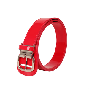 Cinturón de béisbol Logotipo personalizado Tallas grandes Adulto Brillante Patente Calidad PU Cuero Atlético Cinturón de Béisbol Juvenil - Product Image 6