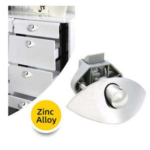 Caravan Cabinet Door Push Latch keyless furniture rv boat yacht lock Half-Moon rv Cabinet push lock - Product Image 1