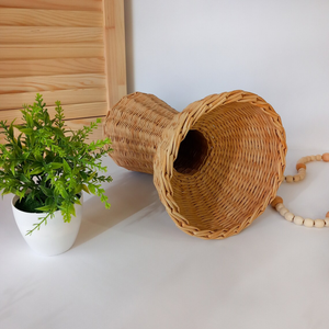 Vase de sol en rotin naturel fait à la main, décoration de meubles pour la maison - Product Image 4