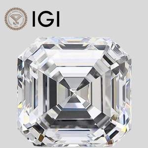 Diamante de Laboratorio Asscher de 4 Quilates, Corte Asscher, Claridad VVS2, Color F, Certificado IGI - Product Image 1