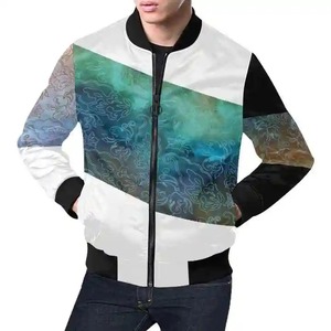 Chaqueta de bombardero de vuelo con patrón de bordado cómodo clásico de moda para hombres al por mayor con colores y tamaños personalizados - Product Image 5