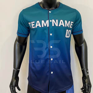 Uniforme de baseball pour jeunes Maillot à manches courtes imprimé personnalisé pour hommes Maillot de baseball Sportswear - Product Image 1