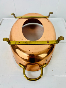 Modern Copper Brass <b>Casserole</b> Serving <b>Dish</b> <b>with</b> <b>Ceramic</b> Insert Eco-Friendly Food Warmer Hot Pot Stand <b>Lid</b> for Buffet Service - Product Image 6