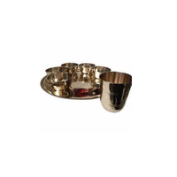 Hot Sale 5Pcs Royal Messing Dinner Set Vier krieg Pferde Teller Set Dinner Set und heißes Verkaufs produkt Natur handwerk