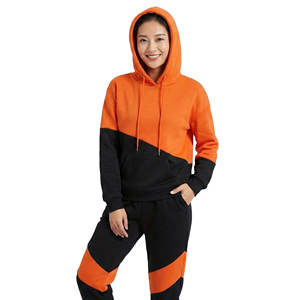 Sweat-shirts à capuche en coton molletonné de qualité supérieure pour femmes, prix de gros, couleur contrastée, streetwear, mode, pull-over, logo personnalisé - Product Image 1