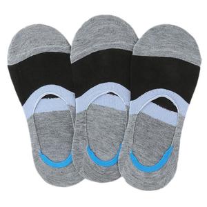 Men's Loafer <b>Socks</b> Pack Of 3 (Z260) - <b>Grey</b> - Product Image 1