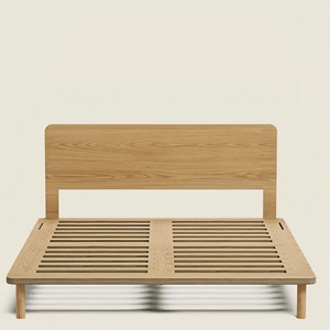 Marco de cama de madera natural Base de cama de madera minimalista Muebles de madera maciza | Marco solo sin colchón Dormitorio moderno | Diseño duradero - Product Image 1