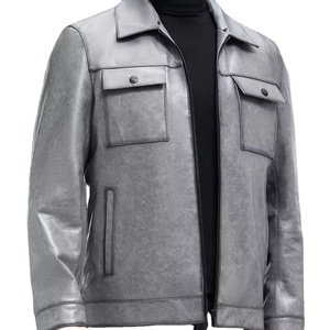 Chaqueta de Cuero Genuino de Vaca para Hombre, Modelo 2026, Ecológica, Transpirable, Resistente al Viento, para Invierno y Actividades al Aire Libre, Personalizable - Product Image 1