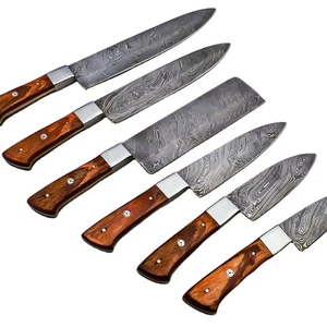 SCL- ชุดมีดเชฟเหล็กดามัสกัสปลอมแปลงด้วยมือแบบกําหนดเอง, ครัวใช้ทุกวันมีดใบมีดคมมีด USA, มีดตัดผัก - Product Image 4