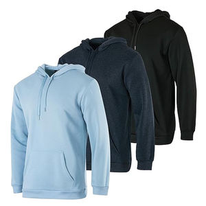 Sweats à capuche pour hommes en tissu molletonné polyester/coton délavé à l'acide, motif uni, col à capuche - Product Image 5