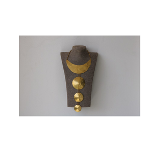 Tendencia Diseño de moda geométrico Latón Chapado en oro Collar hecho a mano Boda con calidad admirable - Product Image 3