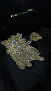 DOMZZY BANZZ personalizado Hip Hop nombre collar dos tonos oro helado colgante con Moissanite diamante Bling - Product Image 2