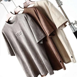 Trendy Custom Cotton T-<b>Shirts</b> <b>Men</b> 3D Emboss Printed Vintage Oversized Washed Technique new quality classical casual t.<b>shirts</b> - Product Image 3