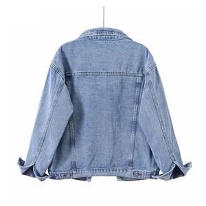 Chaqueta vaquera amarilla para mujer al por mayor, chaqueta informal personalizada, chaqueta vaquera corta ajustada a la moda para mujer - Product Image 3