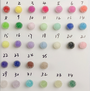 Kovict Cuentas de Azúcar Acrílicas con Diamantes de Imitación Gradiente, Cuentas Gruesas Redondas para Fabricación de Bolígrafos - Product Image 3