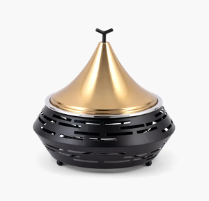 Calentador de alimentos de acero inoxidable y latón de estilo de Oriente Medio, plato de servicio de diseño de caligrafía islámica para Eid Ramadan y hoteles - Product Image 5